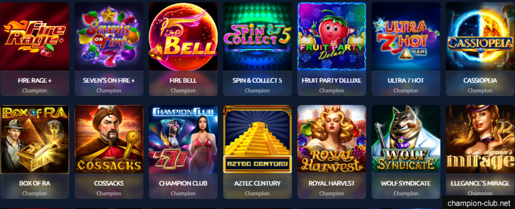 Популярні автомати Champion club